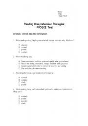 English Worksheet: Reading Comprehension:  PVCQCE