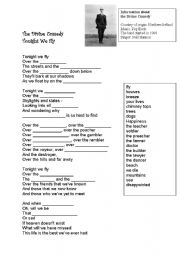 English Worksheet: Song: 