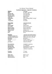 English Worksheet: Greetings and Expressions in Spaish