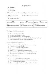 English Worksheet: Quantifiers