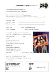 English Worksheet: Ill be there for you