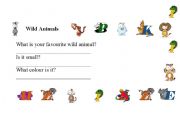 English worksheet: 6 th PART OF THE ss Porfolio  WILD ANIMALS