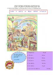 English Worksheet: at the pet shop 2 