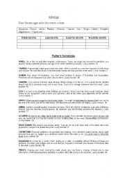 English Worksheet: ASTROLOGY