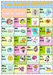 English Worksheet: The English Alphabet