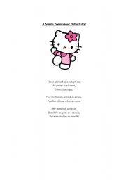 English worksheet: Simile Poem - Hello Kitty