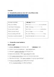 English Worksheet: wiil future
