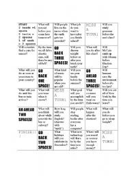 English Worksheet: Future Time Clauses Board Game