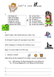 English Worksheet: using -if-