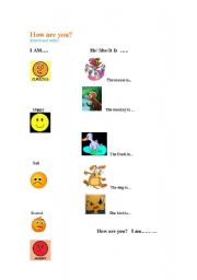 English Worksheet: How are you?