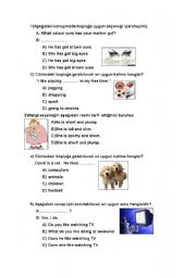 English worksheet: sbs examples