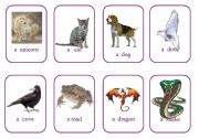 English Worksheet: write your own fairy tale cards game 7 ANIMALS
