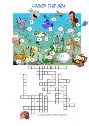 English Worksheet: UNDER THE SEA