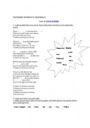 English Worksheet: simple past song