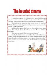 English Worksheet: The Haunted Cinema