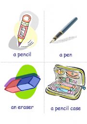 English Worksheet: School objects