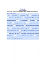 English worksheet: A Gap Fill  Story about Friendship