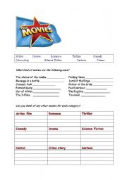 English Worksheet: Movies