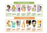 English Worksheet: Shopping Mall & Supermarket (Part 2)