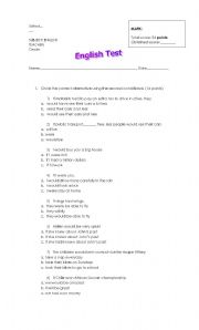 English Worksheet: Second conditional+natural disasters test