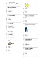 English worksheet: English test - part 2