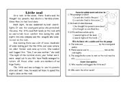 English Worksheet: Reading Comprehension 