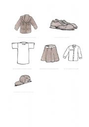 English worksheet: Part 2 worksheet for teaching vocabulary about clothes