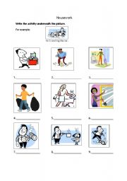 English Worksheet: Housework