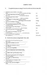 Passive Voice written test