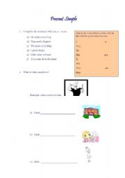 English worksheet: Present Simple