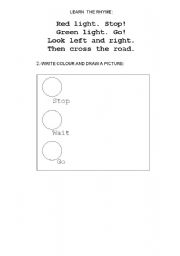 English worksheet: Traffic lights