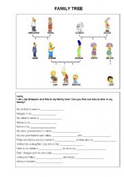 English Worksheet: Family tree