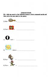 English Worksheet: Compound words