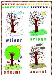 English Worksheet: seasons