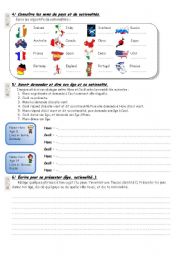 English Worksheet: test on numbers, age and nationalities (2)