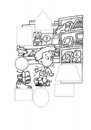 English Worksheet: Toys - template of a toy store