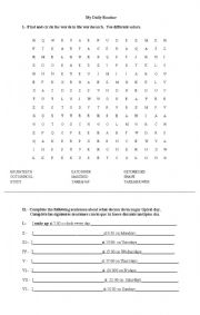 English worksheet: Daily Routine