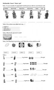 English worksheet: Moms pie Multimedia Tunes 1