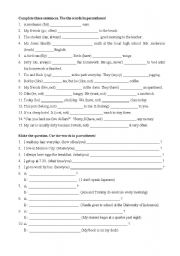 English Worksheet: Placement test