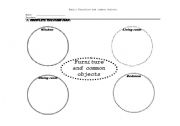 English Worksheet: Mind map- graphic organizer- for common objects