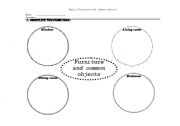 English worksheet: Mind map- graphic organizer- for common objects