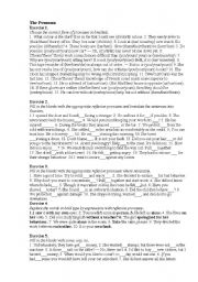 English Worksheet: The Pronoun
