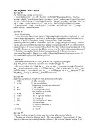 English worksheet: The adjective