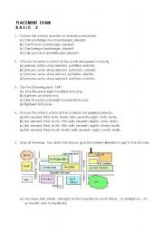 English worksheet: Basic Exam 3/4