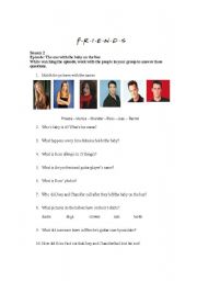 English Worksheet: Friends (The one with the baby on the bus)