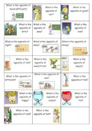 English Worksheet: Opposite Flashcards (part 2 of 3)