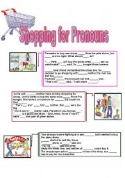 English Worksheet: Shopping for PRONOUNS