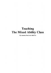 English Worksheet: Teaching the mixed ability class