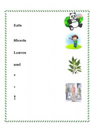 English worksheet: Eats Shoots and Leaves- A GAME