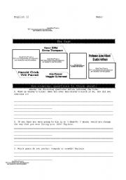 English Worksheet: Stranger than Fiction 